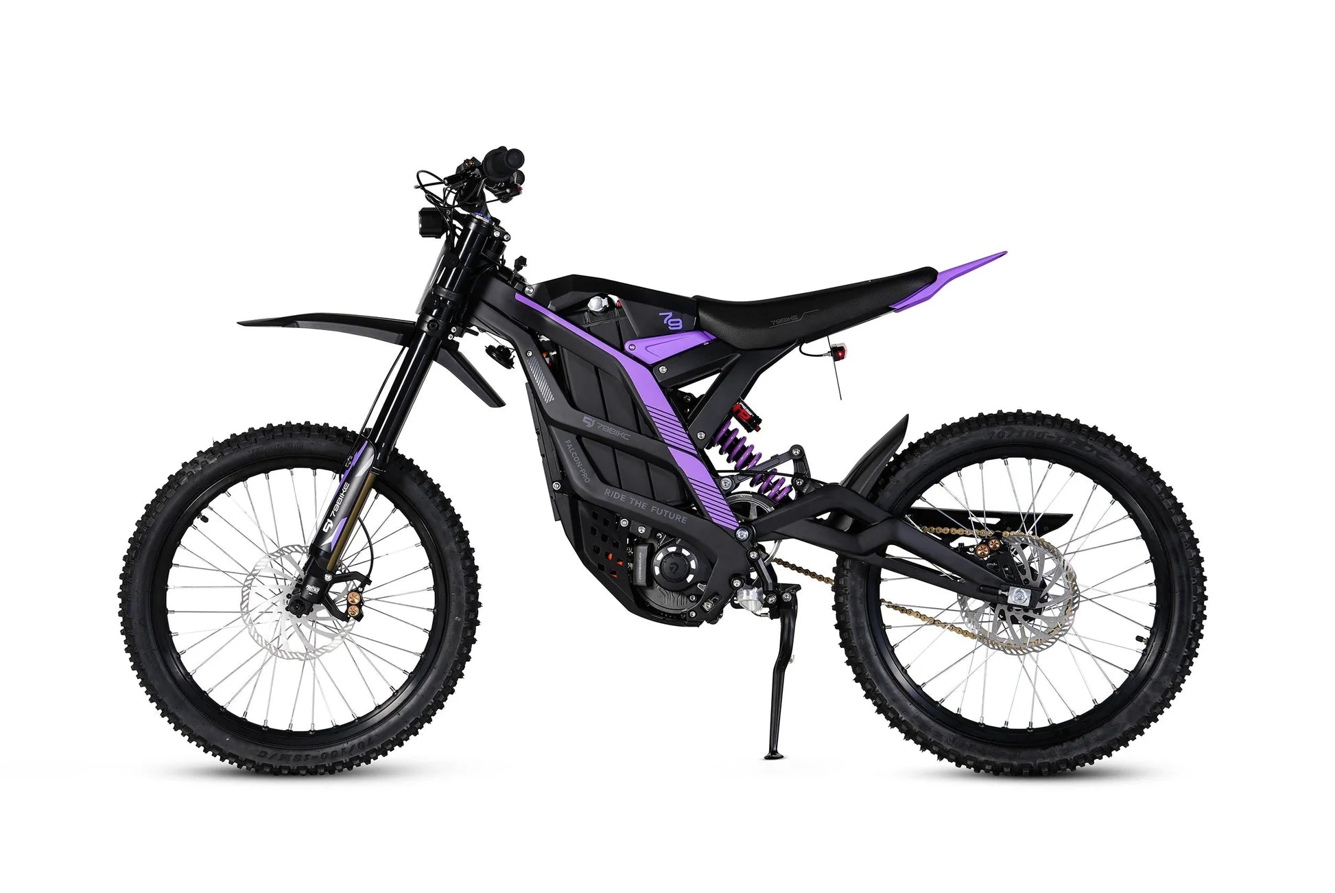79BIKE Falcon Pro 14 kW Offroad Kenshi Black Lila Seitenansicht