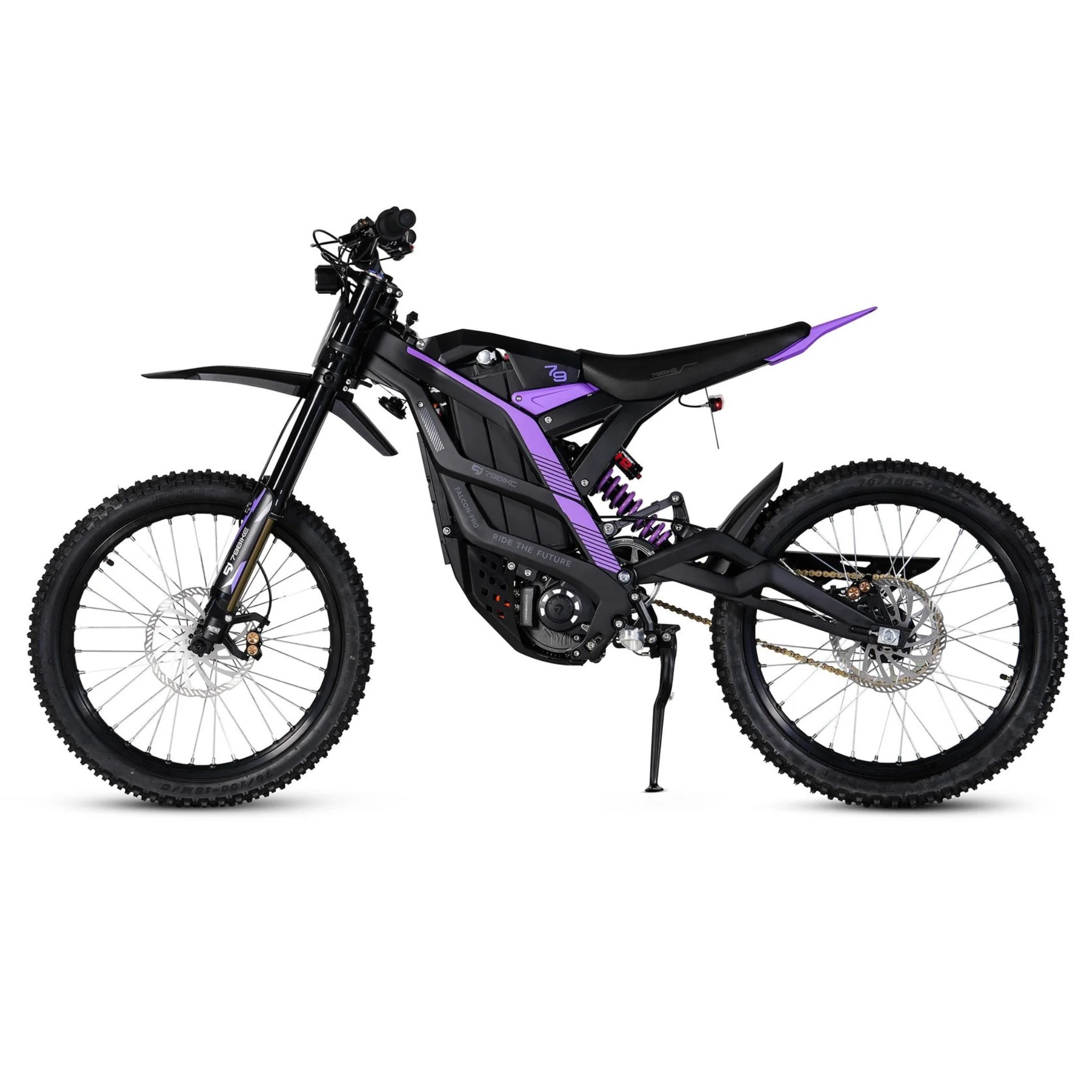 79BIKE Falcon Pro 14 kW Offroad Kenshi Black Lila Seitenansicht
