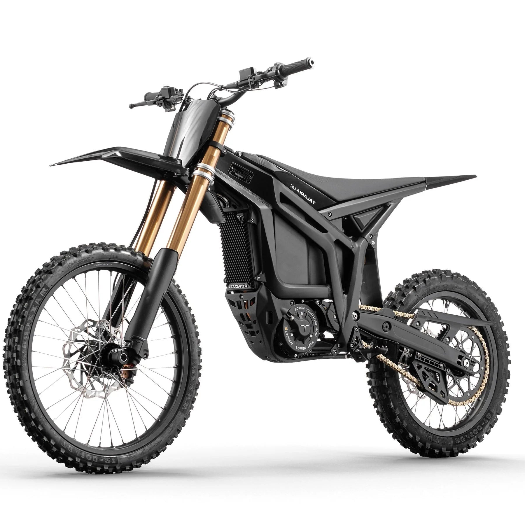 Talaria Komodo 32 kW Offroad Schwarz in Front-Seitenansicht