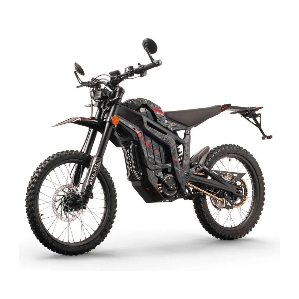 Talaria Sting MX5 Pro 13 kW L1e Schwarz in Front-Seitenansicht