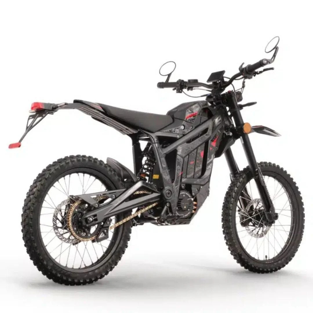 Talaria Sting MX5 Pro 13 kW L1e Schwarz in Heck-Seitenansicht