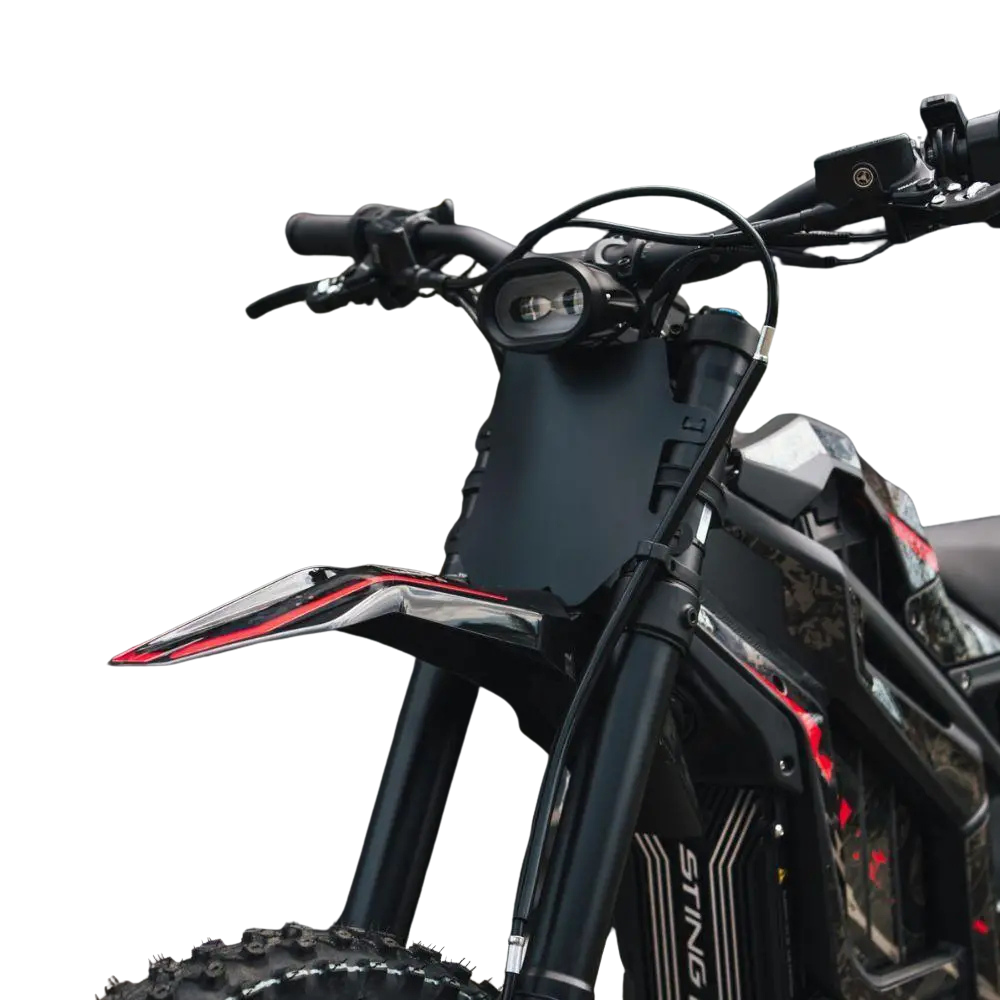 Talaria Sting MX5 Pro 13 kW Offroad mit Lenker und Display in Detailansicht