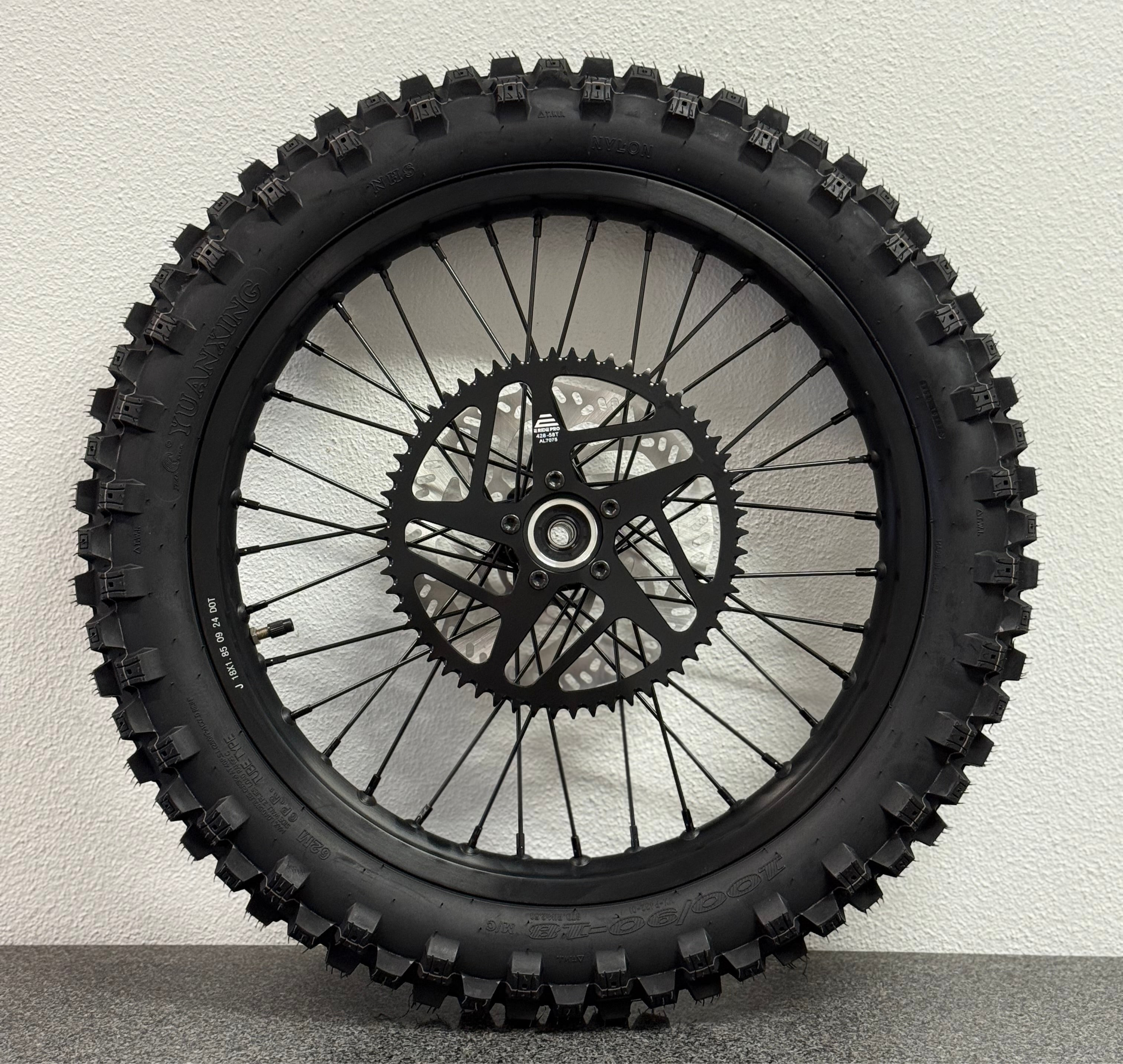 ERIDE PRO 3.0/SR Komplettrad hinten mit MX-Reifen