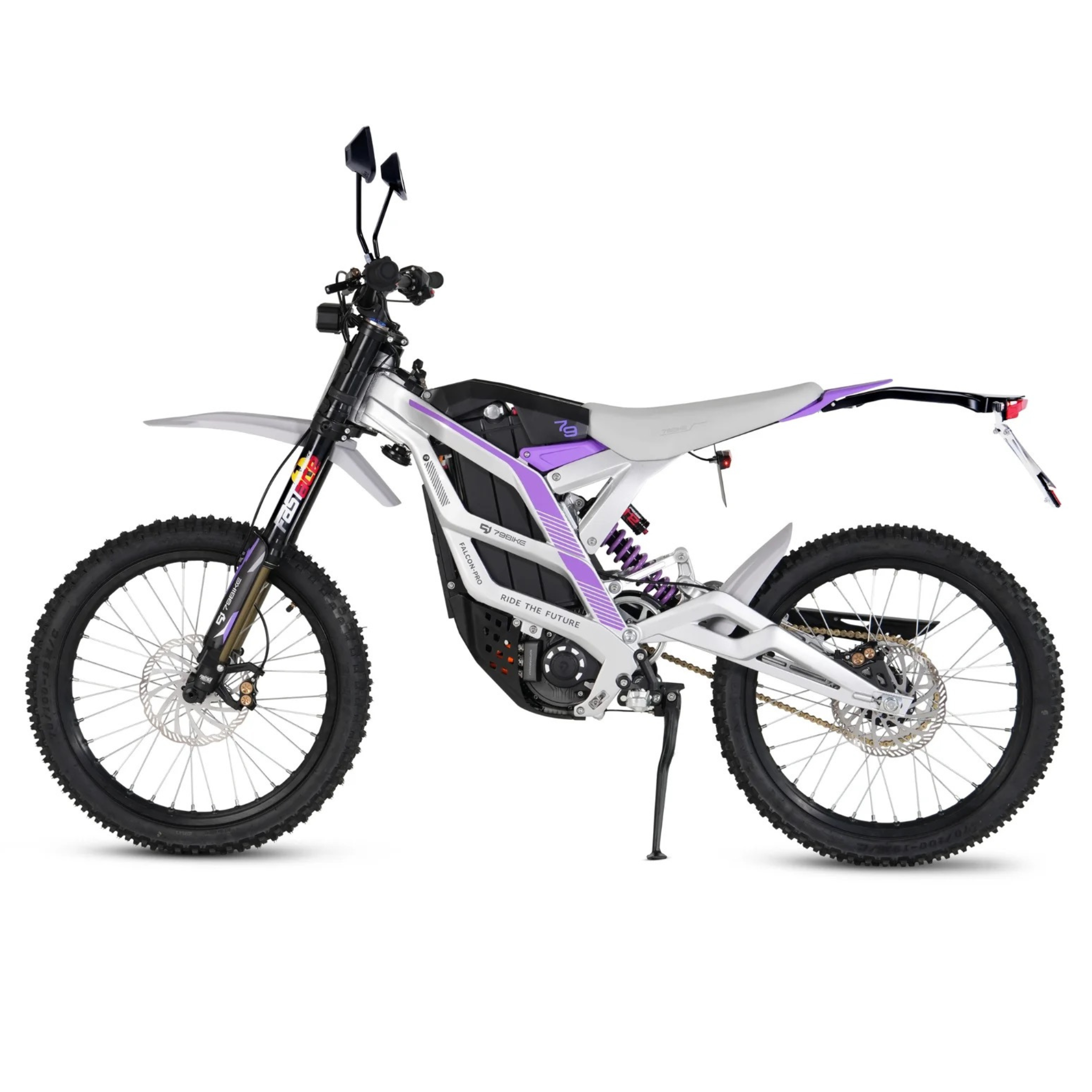 79BIKE Falcon Pro 14 kW L1e Silver Metallic Lila Seitenansicht