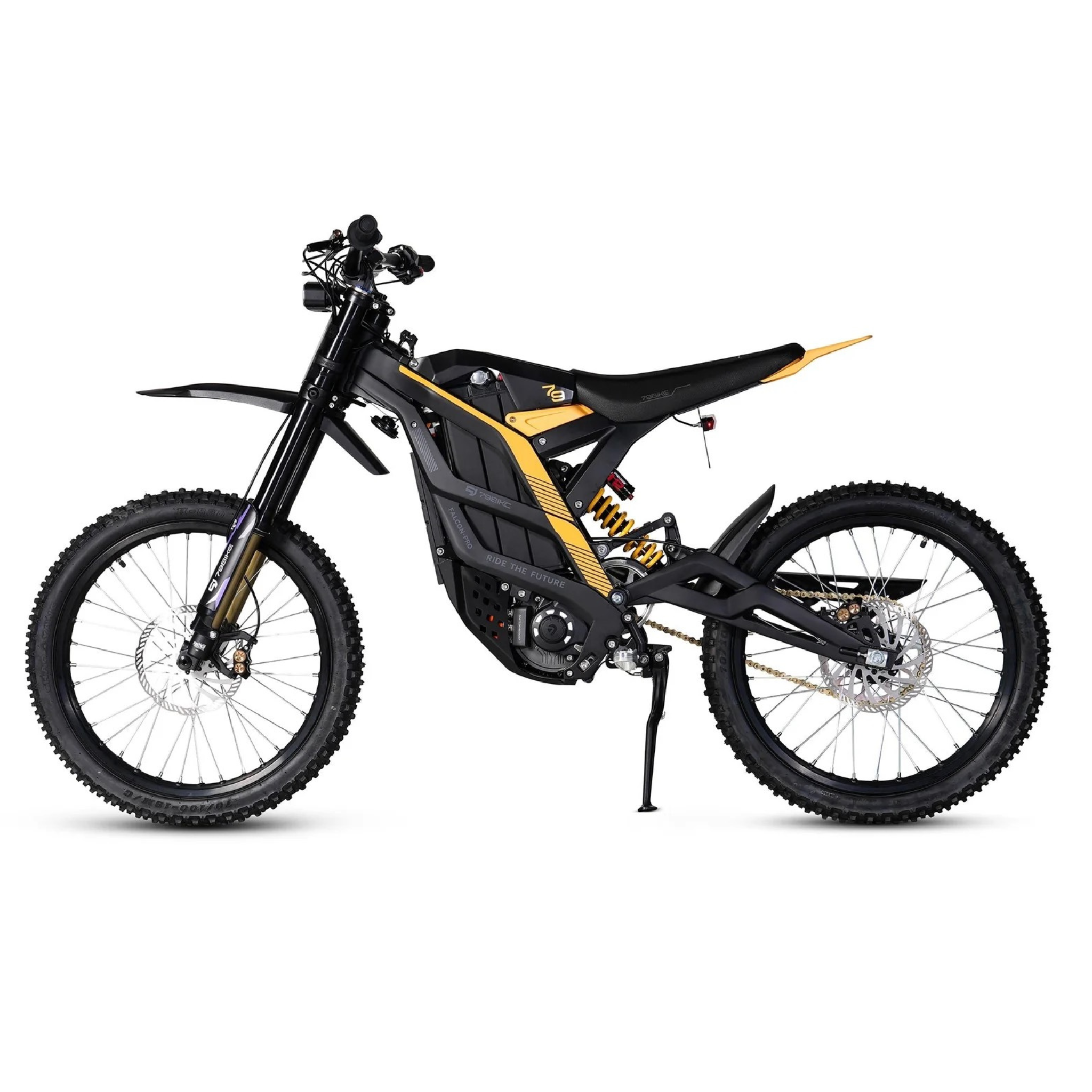 79BIKE Falcon Pro 14 kW Offroad Kenshi Black Gelb Seitenansicht