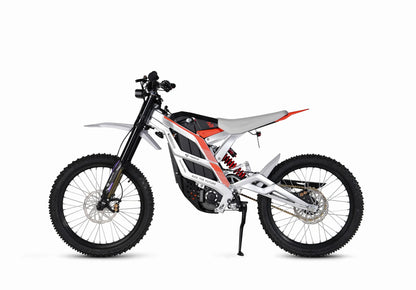 79BIKE Falcon Pro 14 kW Offroad Silver Metallic Rot Seitenansicht