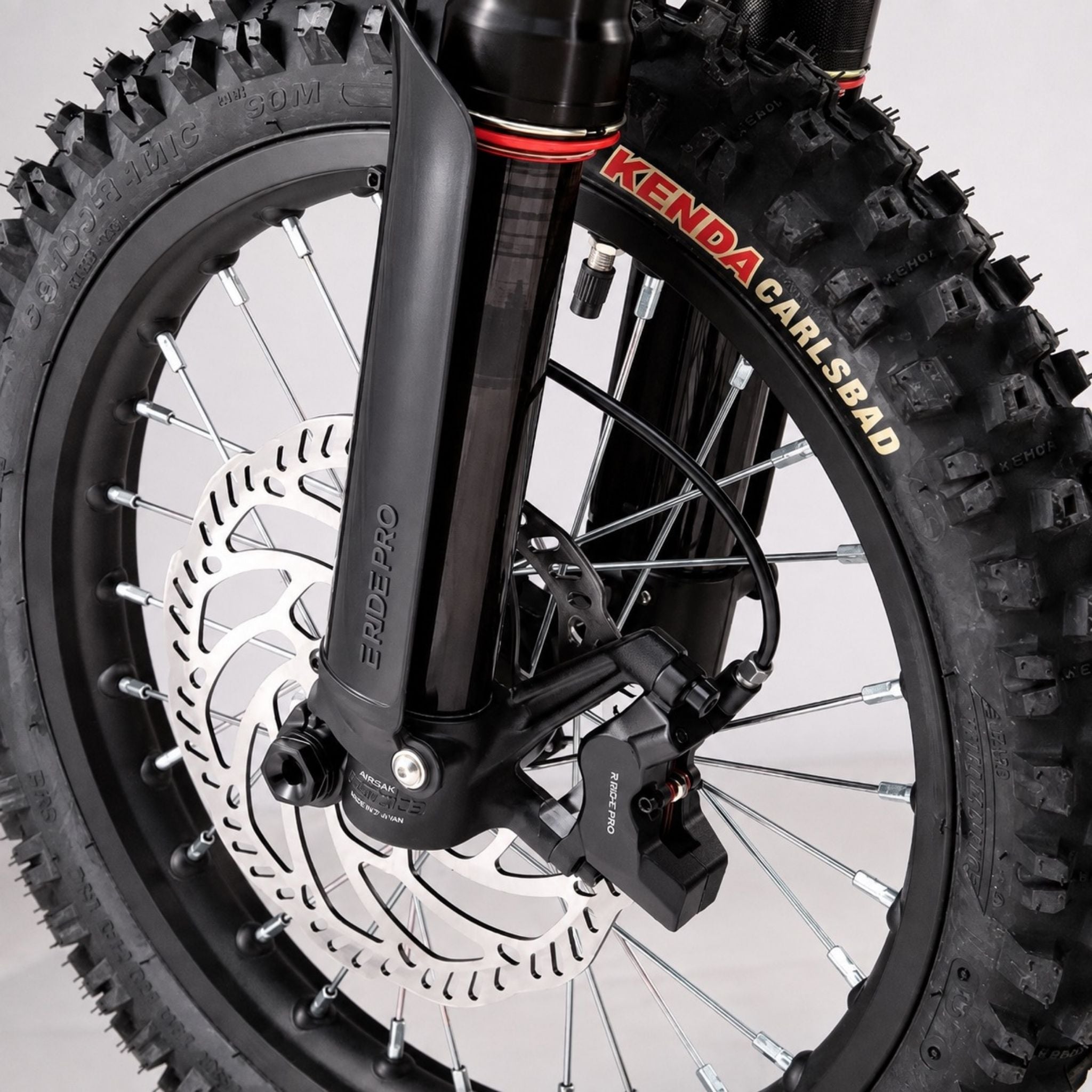 E-RIDE PRO MINI R Vorderrad mit Bremsscheibe und Federgabel